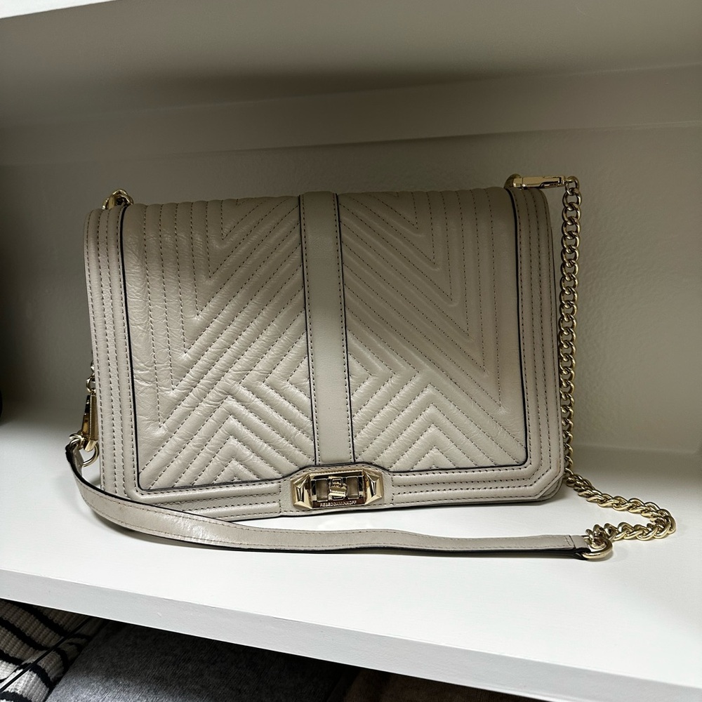 Rebecca Minkoff Cream Quilted Shoulder Bag